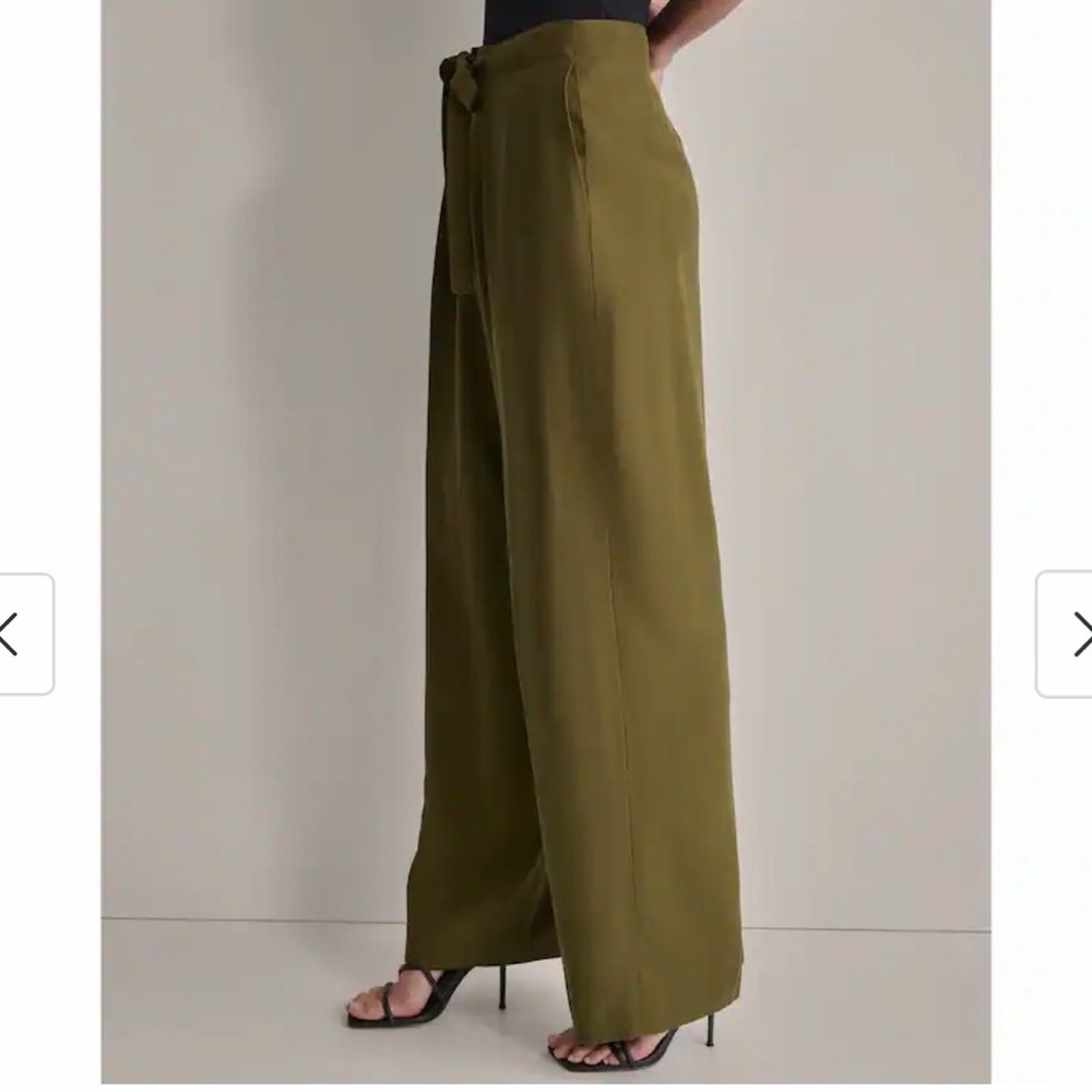 DKNY Olive Wide-Leg Women's Pants - Picture 2 of 4